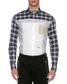 Dsquared2 Mixed-Plaid Cotton Shirt  at Neiman Marcus